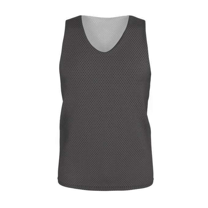 Alleson Athletic LP001A Adult Lacrosse Jersey - Charcoal Solid White - HIT a Double - 1