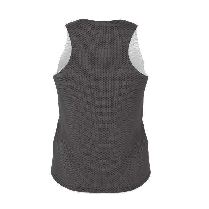 Alleson Athletic LP001W Womens Lacrosse Reversible Pinnie - Charcoal Solid White - HIT a Double - 3