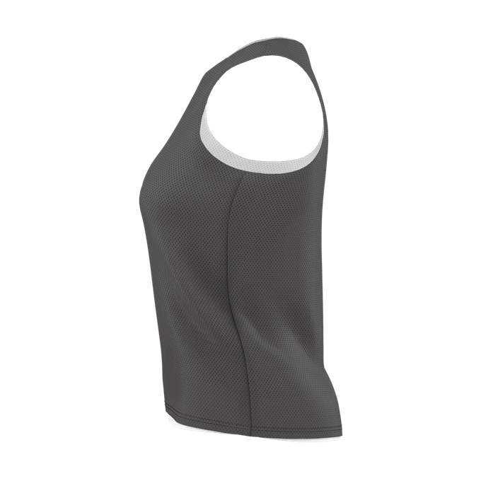 Alleson Athletic LP001W Womens Lacrosse Reversible Pinnie - Charcoal Solid White - HIT a Double - 2