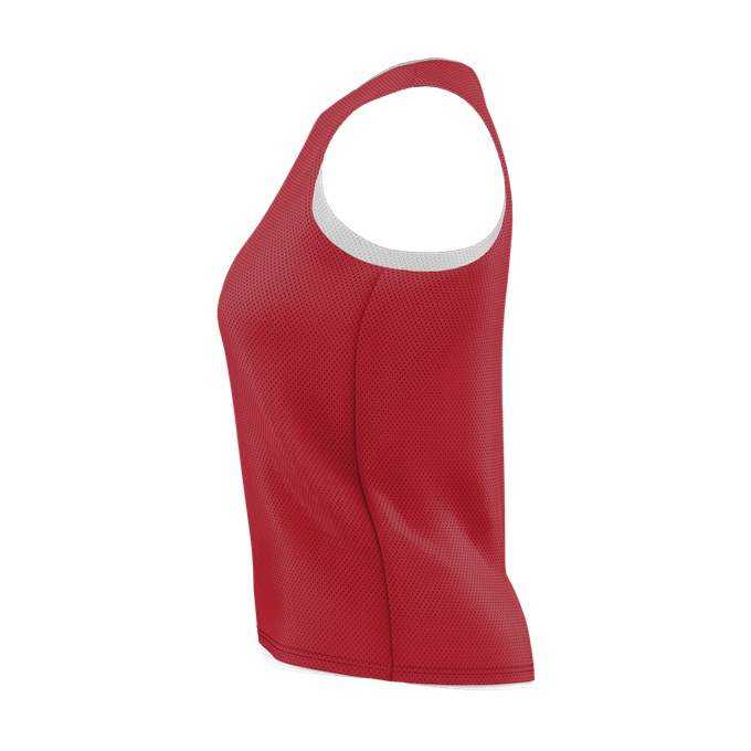 Alleson Athletic LP001W Womens Lacrosse Reversible Pinnie - Red White - HIT a Double - 2