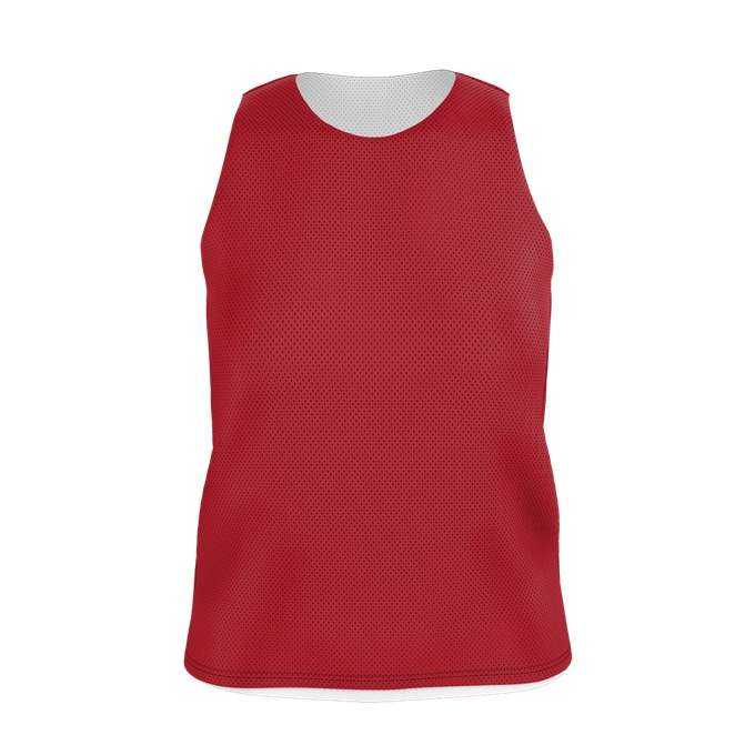 Alleson Athletic LP001W Womens Lacrosse Reversible Pinnie - Red White - HIT a Double - 1