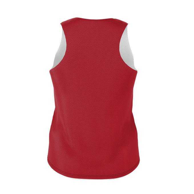 Alleson Athletic LP001W Womens Lacrosse Reversible Pinnie - Red White - HIT a Double - 3
