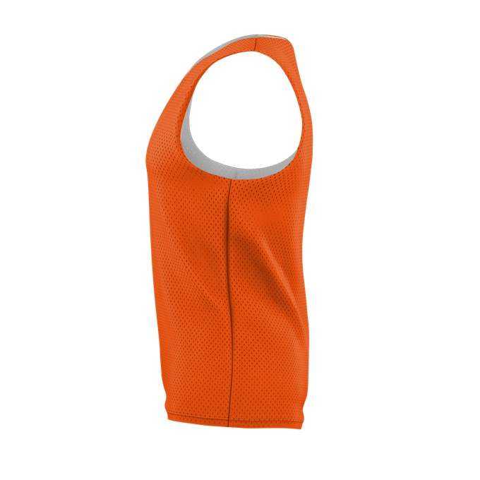 Alleson Athletic LP001Y Youth Lacrosse Reversible Pinnie - Burnt Orange White - HIT a Double - 2
