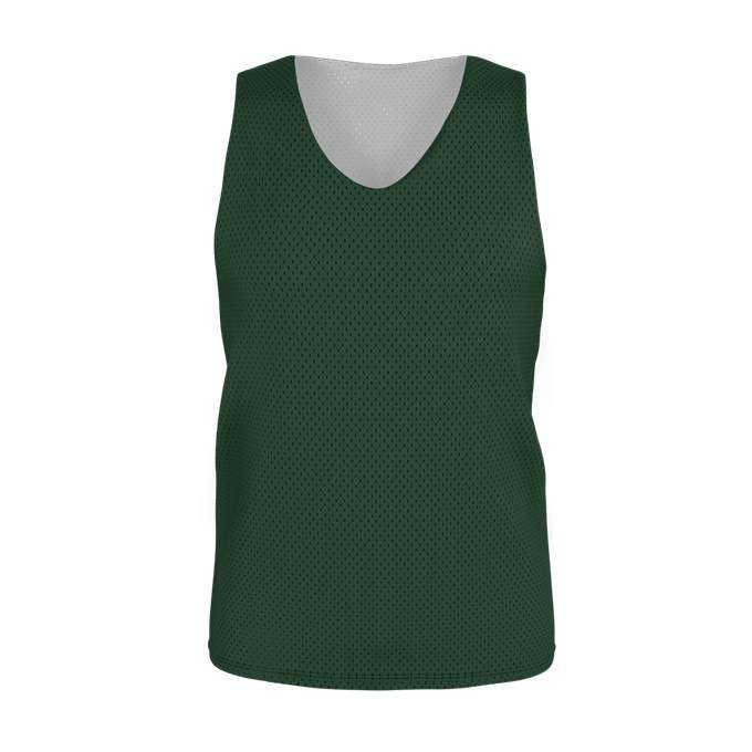 Alleson Athletic LP001Y Youth Lacrosse Reversible Pinnie - Forest White - HIT a Double - 1