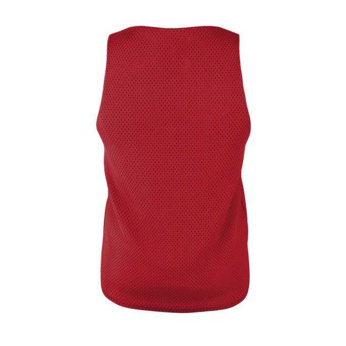 Alleson Athletic LP001Y Youth Lacrosse Reversible Pinnie - Red White - HIT a Double - 3