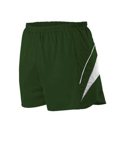 Alleson Athletic R1LFP Men&#39;s Loose Fit Track Short - Forest White - HIT a Double - 1