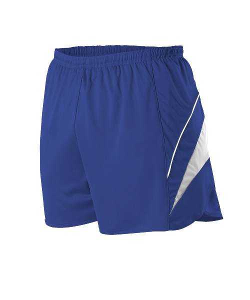 Alleson Athletic R1LFP Men&#39;s Loose Fit Track Short - Royal White - HIT a Double - 1