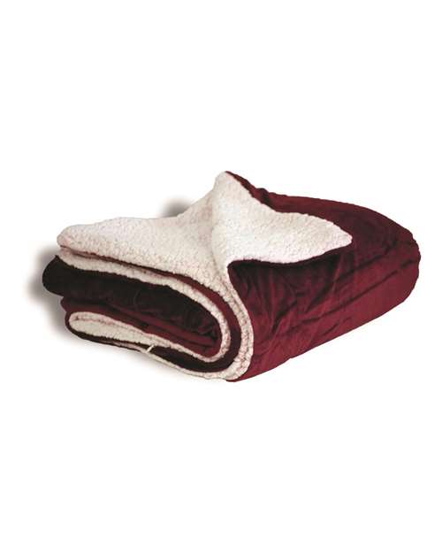 Alpine Fleece 8712 Micro Mink Sherpa Blanket - Burgundy - HIT a Double