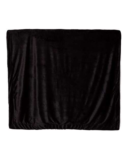 Alpine Fleece 8726 Oversized Mink Sherpa Blanket - Black - HIT a Double
