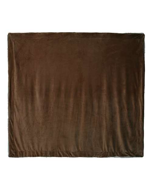 Alpine Fleece 8726 Oversized Mink Sherpa Blanket - Chocolate - HIT a Double