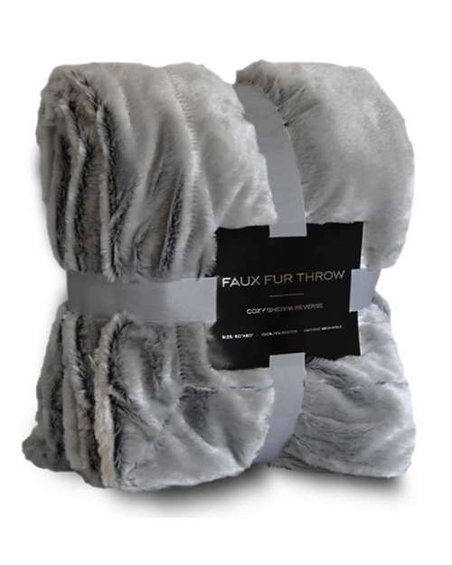 Alpine Fleece 8730 Faux Fur Throw - Grey - HIT a Double