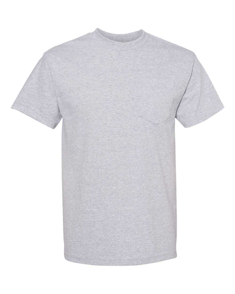 Alstyle 1305 Classic Adult Pocket Tee - Athletic Heather - HIT a Double