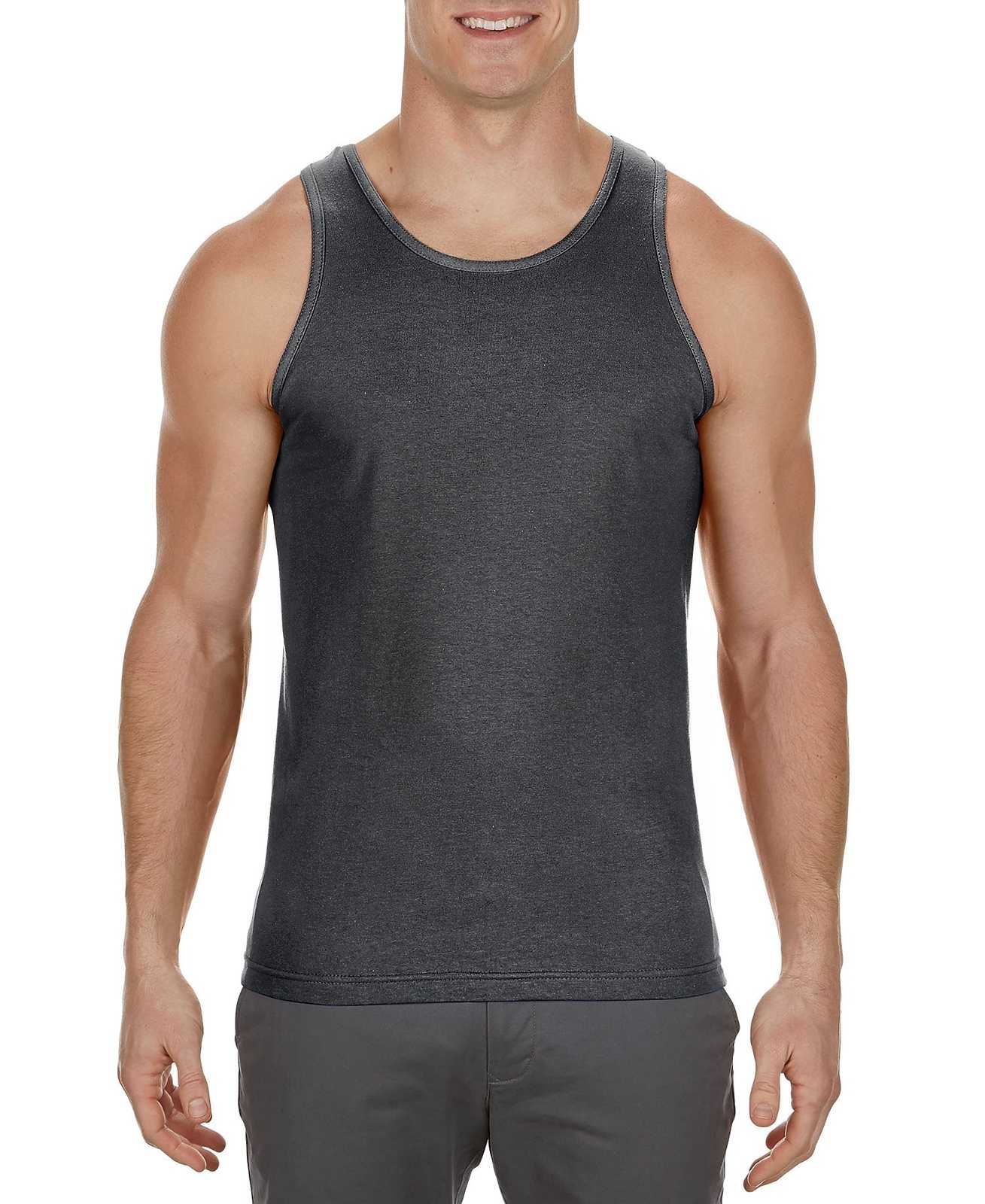 Alstyle 1307 Classic Adult Tank Top - Charcoal Heather - HIT a Double