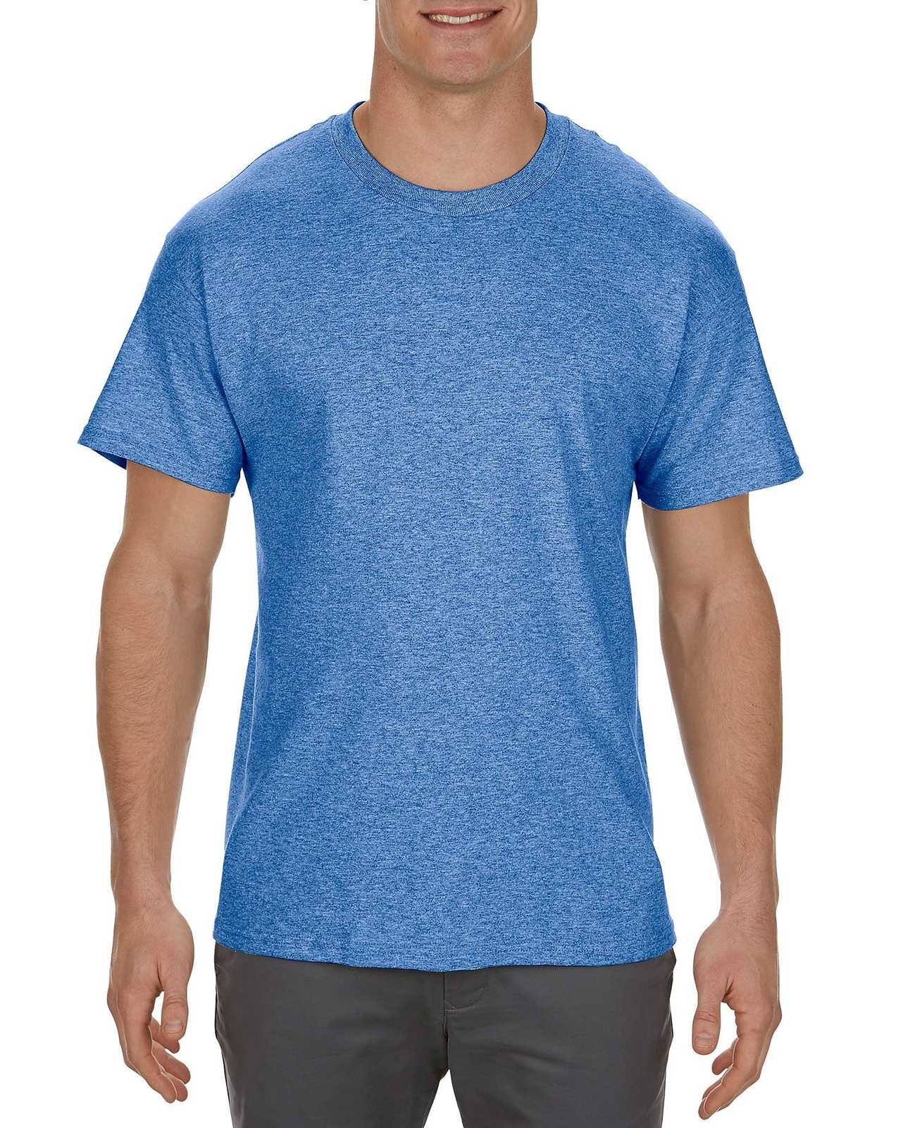 Alstyle 1901 Heavyweight Adult Tee - Royal Heather - HIT a Double