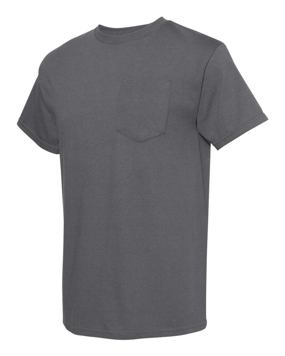 Alstyle 1905 Heavyweight Adult Pocket Tee - Charcoal - HIT a Double