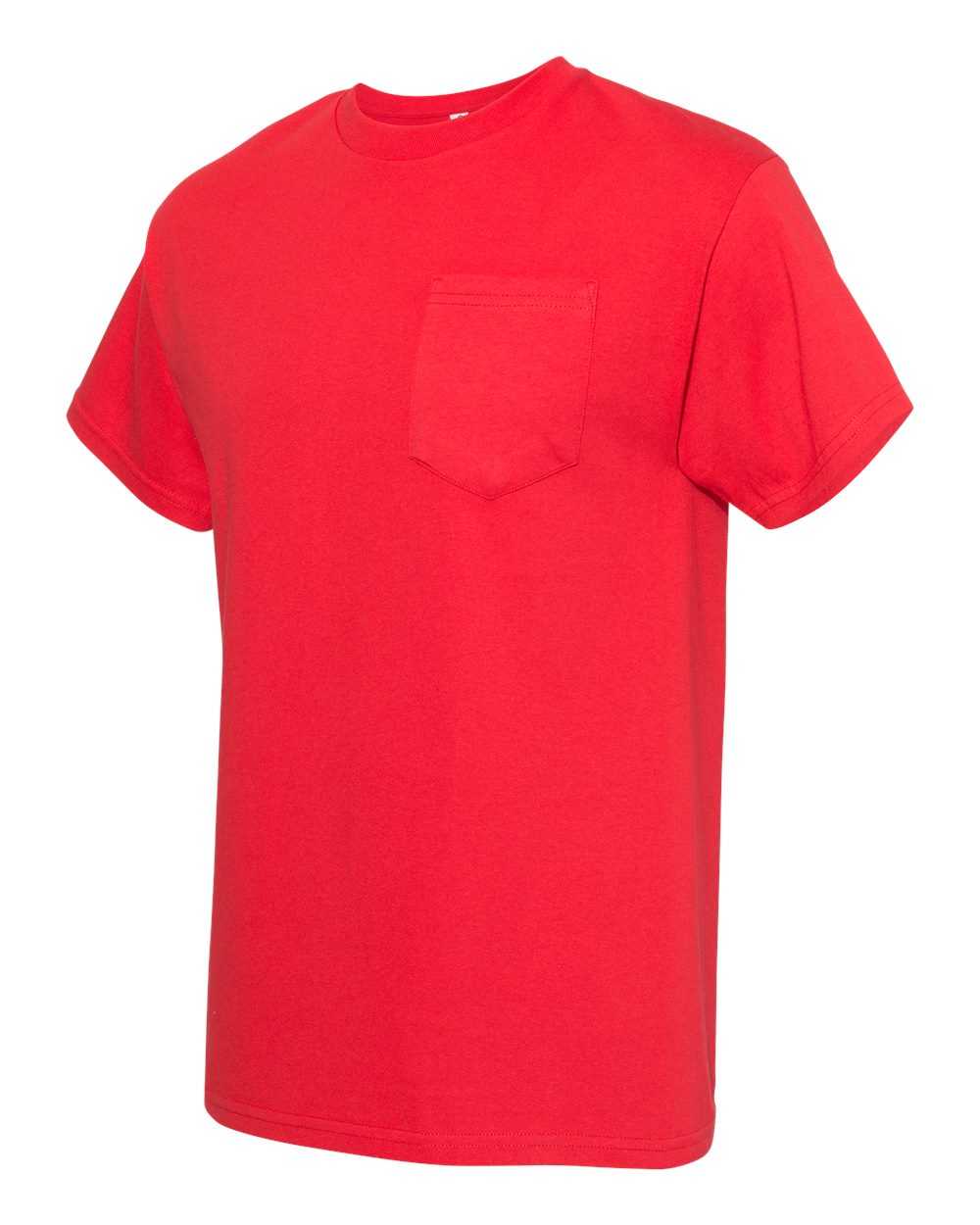 Alstyle 1905 Heavyweight Adult Pocket Tee - Red - HIT a Double