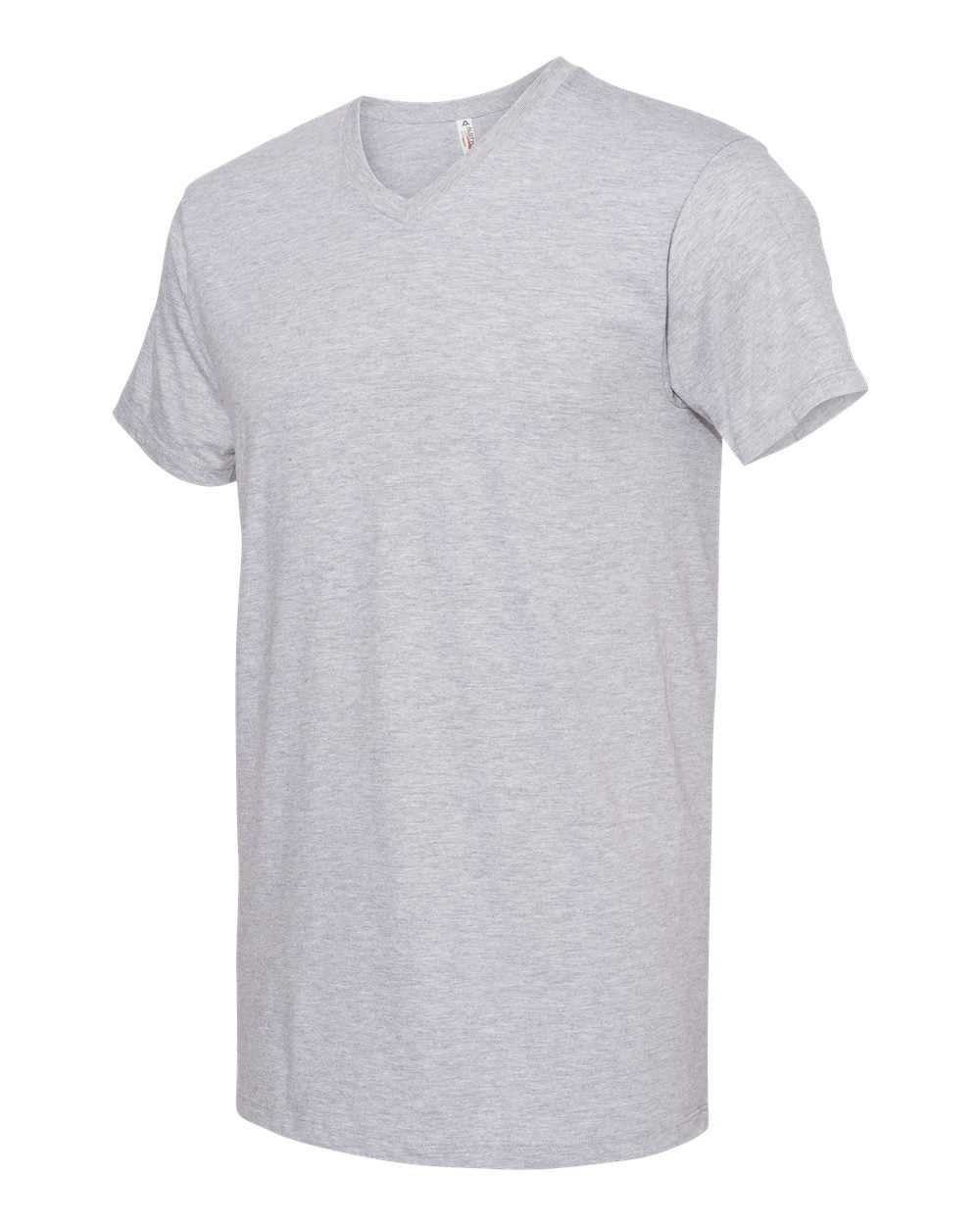 Alstyle 5300 Ultimate Adult V-Neck Tee - Athletic Heather - HIT a Double