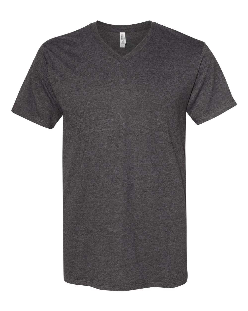 Alstyle 5300 Ultimate Adult V-Neck Tee - Charcoal Heather - HIT a Double