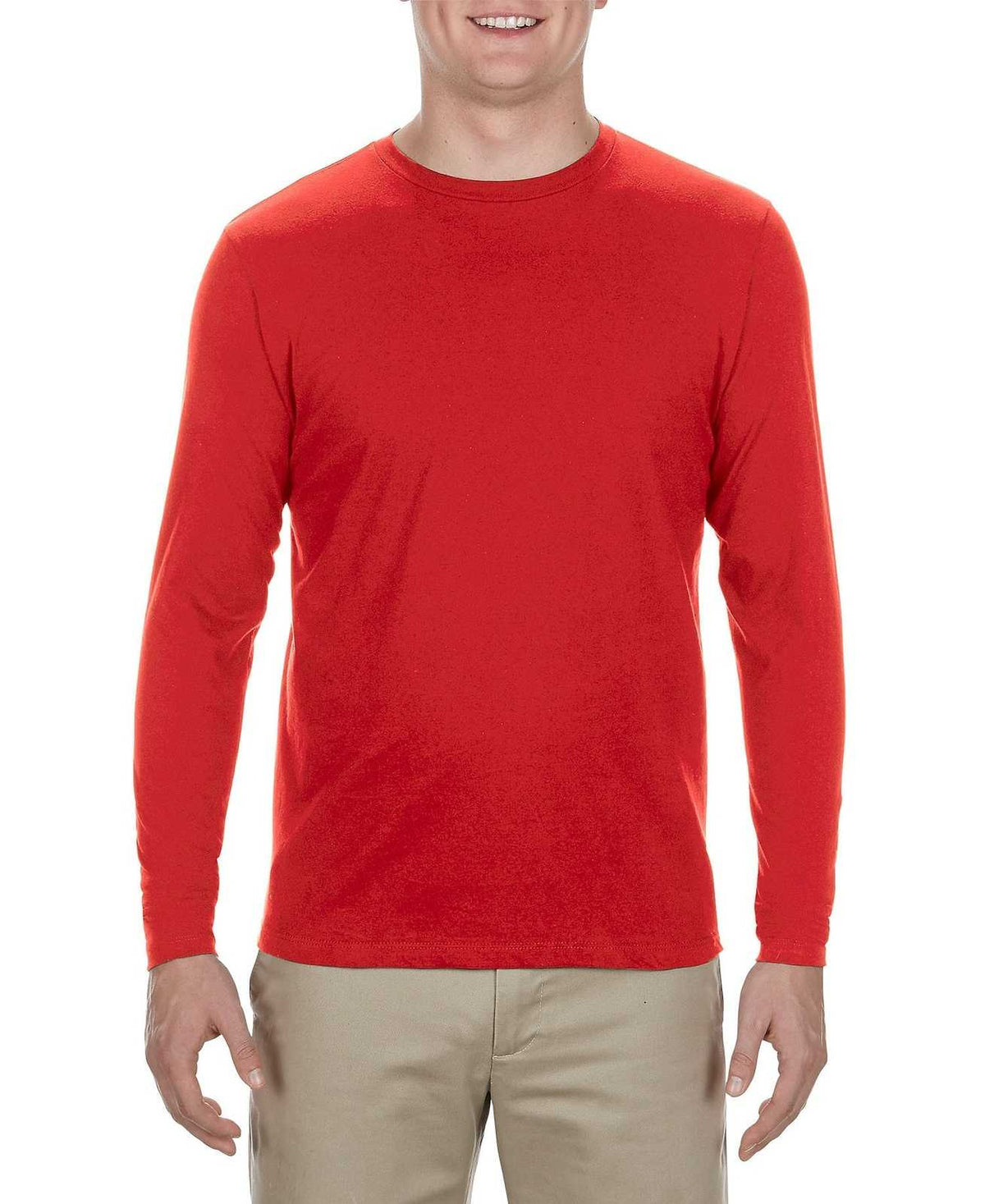Alstyle 5304 Ultimate Adult Long Sleeve Tee - Red - HIT a Double