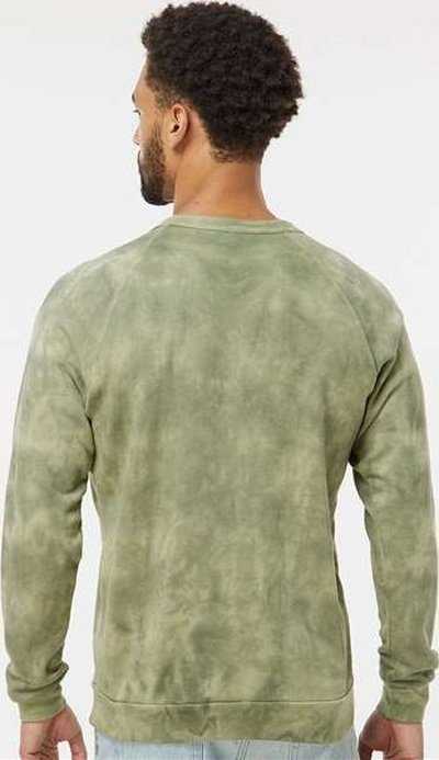 Alternative Apparel 9575ZT Champ Lightweight Eco-Washed French Terry Pullover - Olive Tonal Tie Dye - HIT a Double - 4