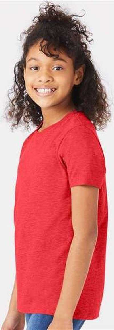 Alternative Apparel K1070CV Youth Cotton Jersey CVC Go-To Tee - Heather Red - HIT a Double - 3