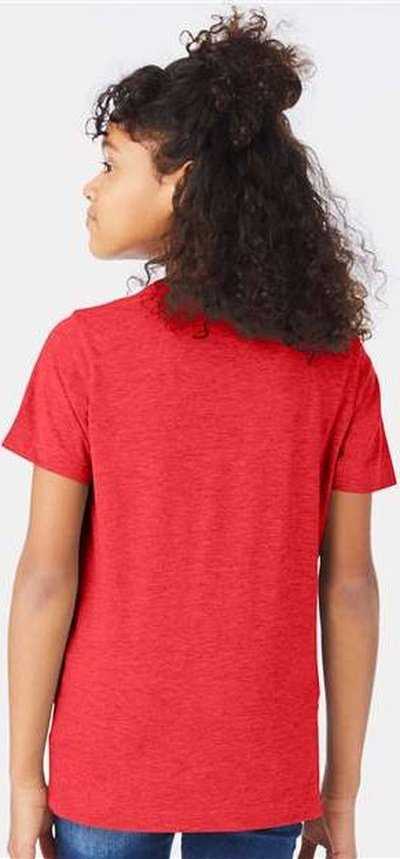 Alternative Apparel K1070CV Youth Cotton Jersey CVC Go-To Tee - Heather Red - HIT a Double - 4