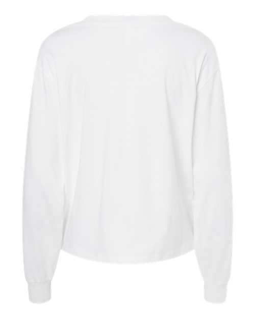 Alternative 1176 Women's Cotton Jersey Long Sleeve Crop Tee - White - HIT a Double