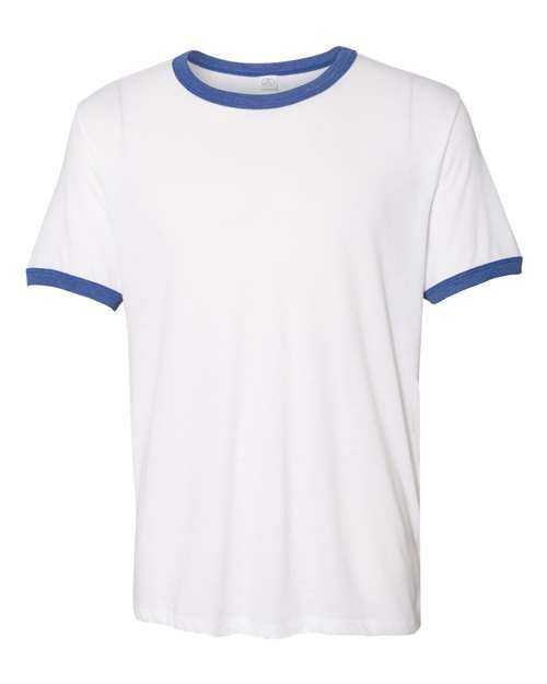Alternative 5103 Vintage Jersey Keeper Ringer Tee - White Vintage Royal - HIT a Double