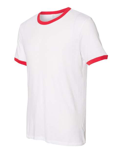 Alternative 5103 Vintage Jersey Keeper Ringer Tee - White Red - HIT a Double