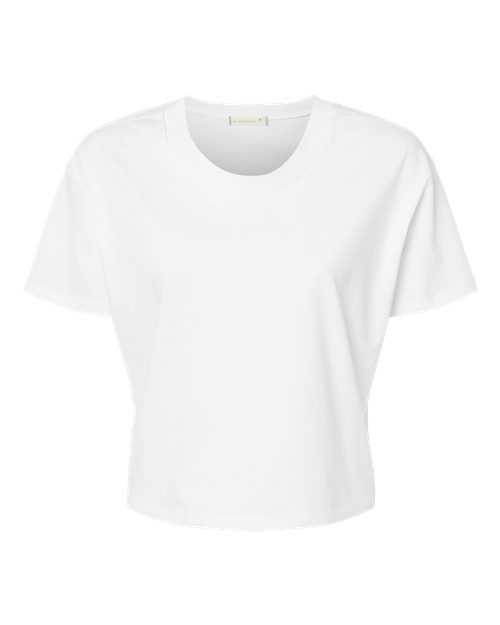 Alternative 5114C Women's Cotton Jersey Go-To Headliner Crop Tee - White - HIT a Double