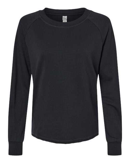 Alternative 8626 Womens Lazy Day Mineral Wash French Terry Sweatshirt - Black - HIT a Double