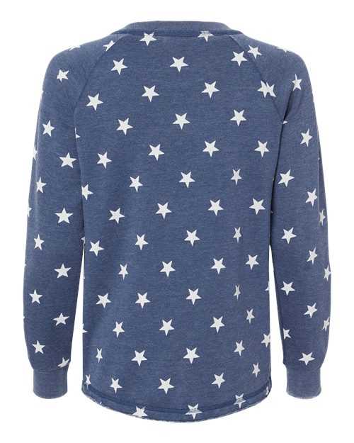 Alternative 8626 Womens Lazy Day Mineral Wash French Terry Sweatshirt - Navy Stars New - HIT a Double