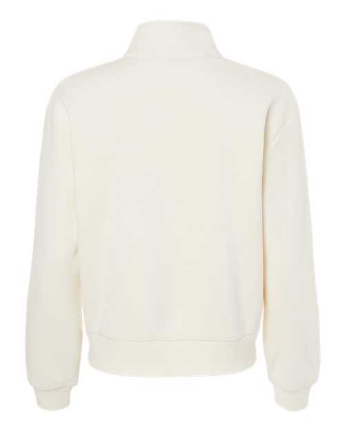 Alternative 8808PF Women's Eco-Cozy Fleece Mock Neck Quarter-Zip Sweatshirt - Natural - HIT a Double