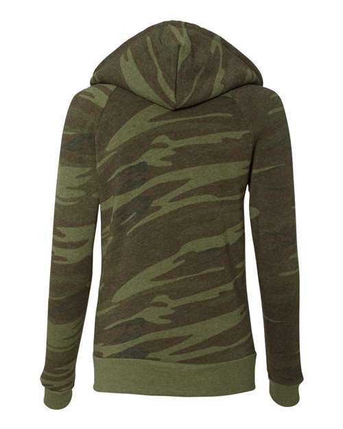 Alternative 9573 Womens Adrian Eco-Fleece Full-Zip Hooded Sweatshirt - Camo - HIT a Double