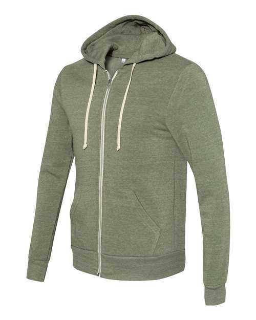 Alternative 9590 Rocky Eco-Fleece Full-Zip Hooded Sweatshirt - Eco True Army Green - HIT a Double