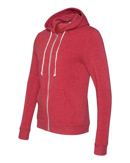 Alternative 9590 Rocky Eco-Fleece Full-Zip Hooded Sweatshirt - Eco True Red - HIT a Double