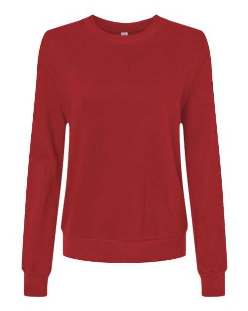 Alternative 9903ZT Women&#39;s Eco-Washed Terry Throwback Pullover - Faded Red New - HIT a Double