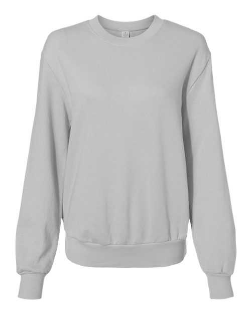Alternative 9903ZT Women&#39;s Eco-Washed Terry Throwback Pullover - Light Grey New - HIT a Double