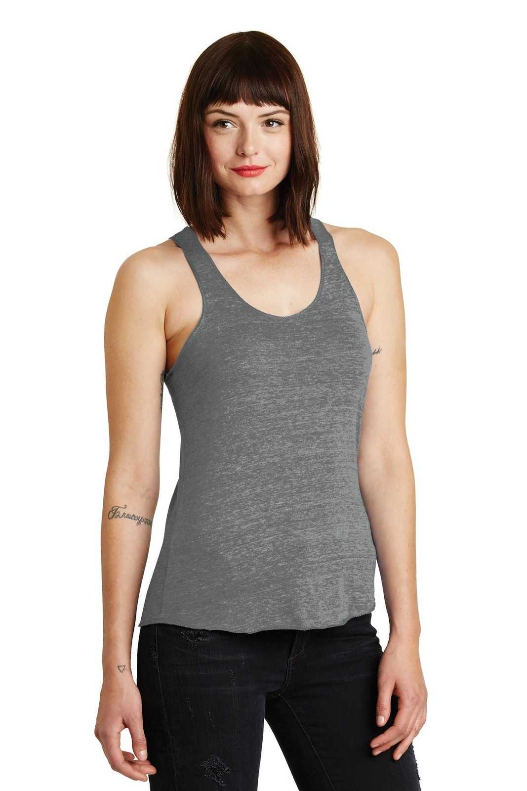 Alternative AA1927 Discontinued Women&#39;s Meegs Eco-Jersey Racer Tank - Eco Gray - HIT a Double - 4
