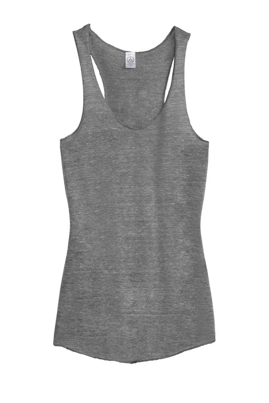 Alternative AA1927 Discontinued Women&#39;s Meegs Eco-Jersey Racer Tank - Eco Gray - HIT a Double - 5