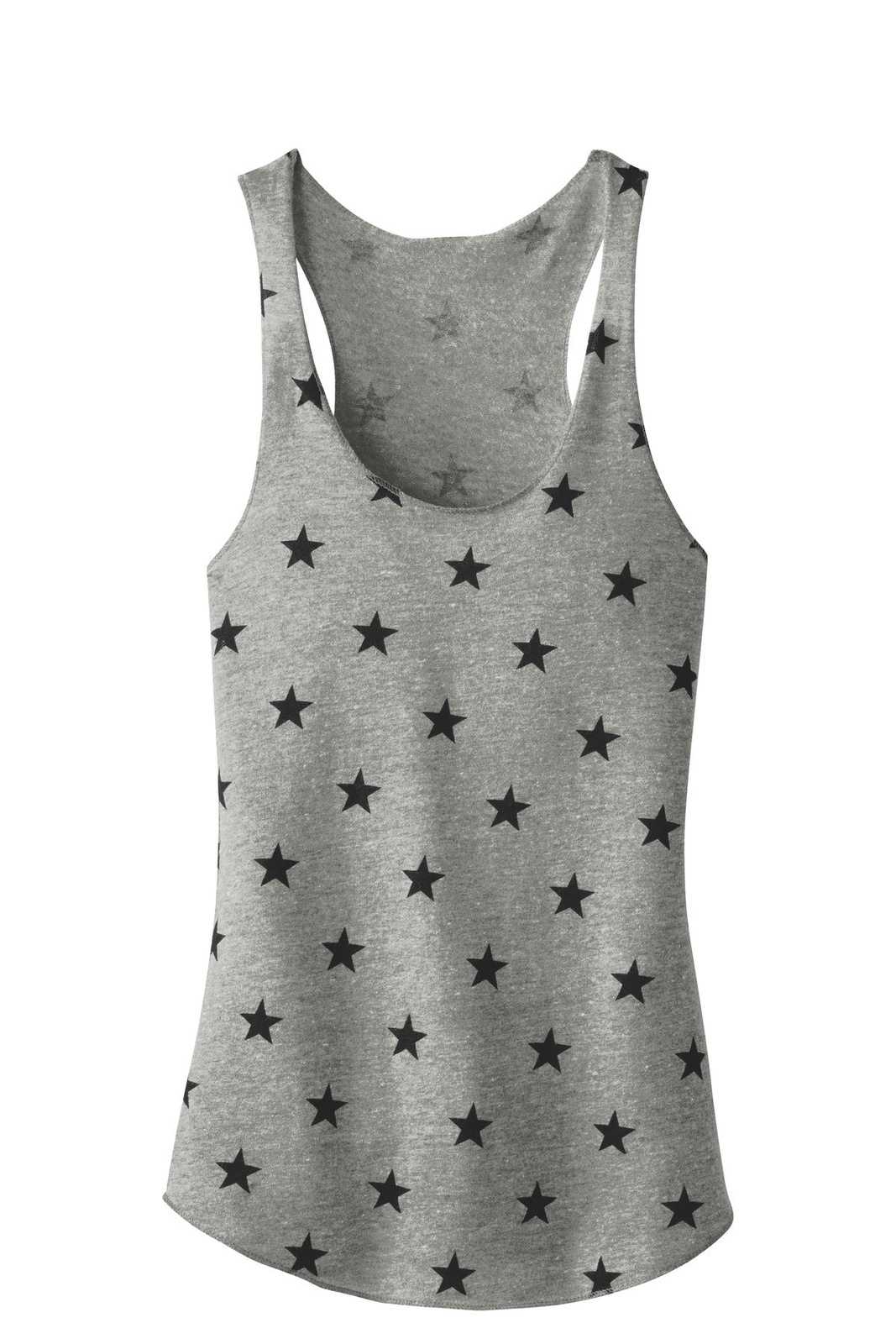 Alternative AA1927 Discontinued Women&#39;s Meegs Eco-Jersey Racer Tank - Eco Gray Stars - HIT a Double - 5