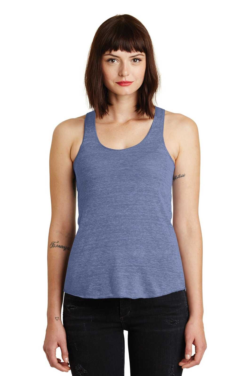 Alternative AA1927 Discontinued Women&#39;s Meegs Eco-Jersey Racer Tank - Eco Pacific Blue - HIT a Double - 1