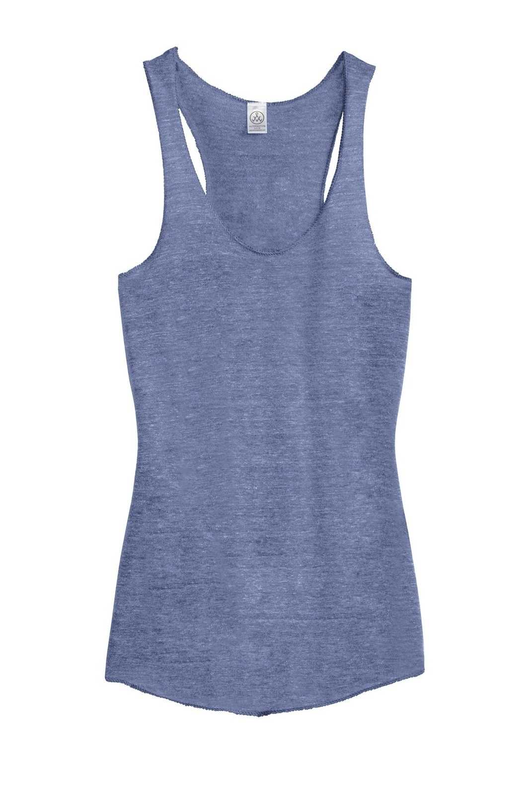 Alternative AA1927 Discontinued Women&#39;s Meegs Eco-Jersey Racer Tank - Eco Pacific Blue - HIT a Double - 5