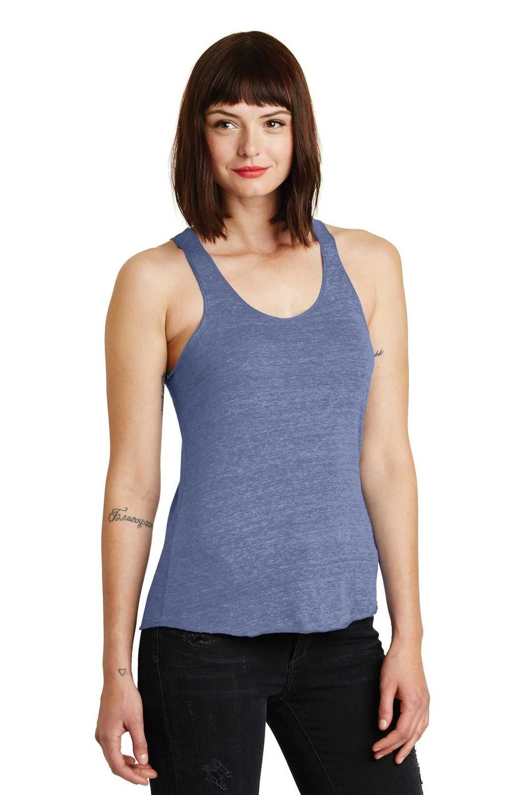 Alternative AA1927 Discontinued Women&#39;s Meegs Eco-Jersey Racer Tank - Eco Pacific Blue - HIT a Double - 4