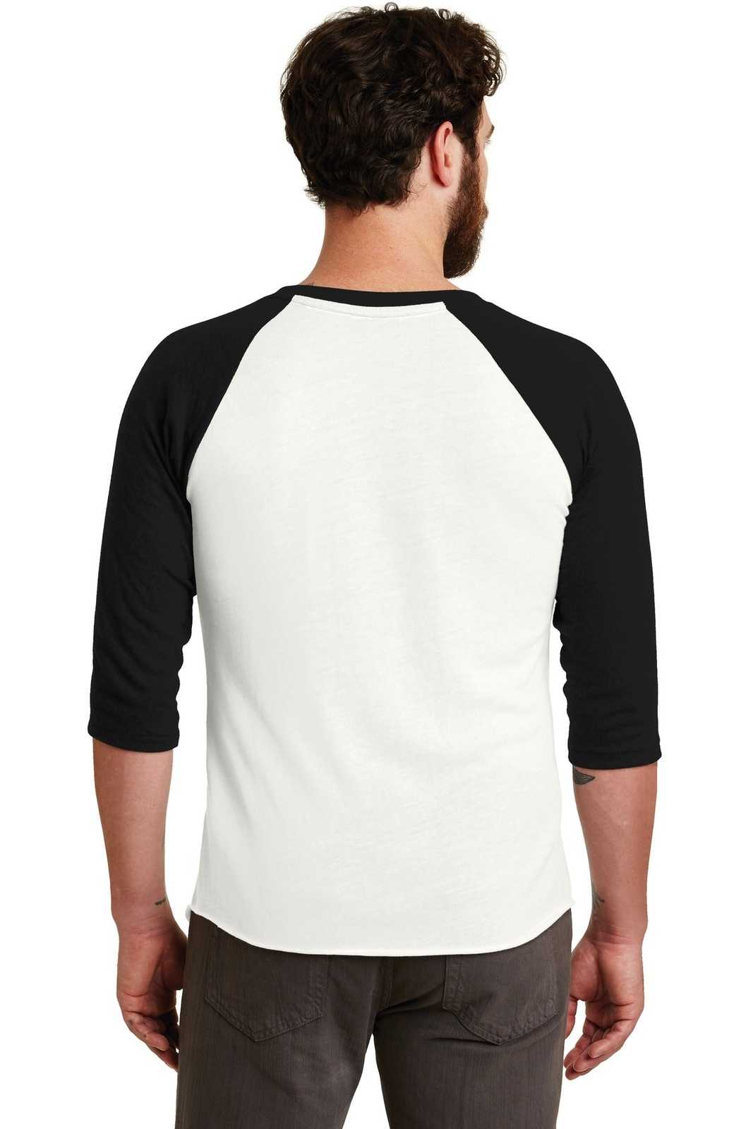 Alternative AA2089 Eco-Jersey Baseball T-Shirt - Eco Ivory Eco True Black - HIT a Double - 2