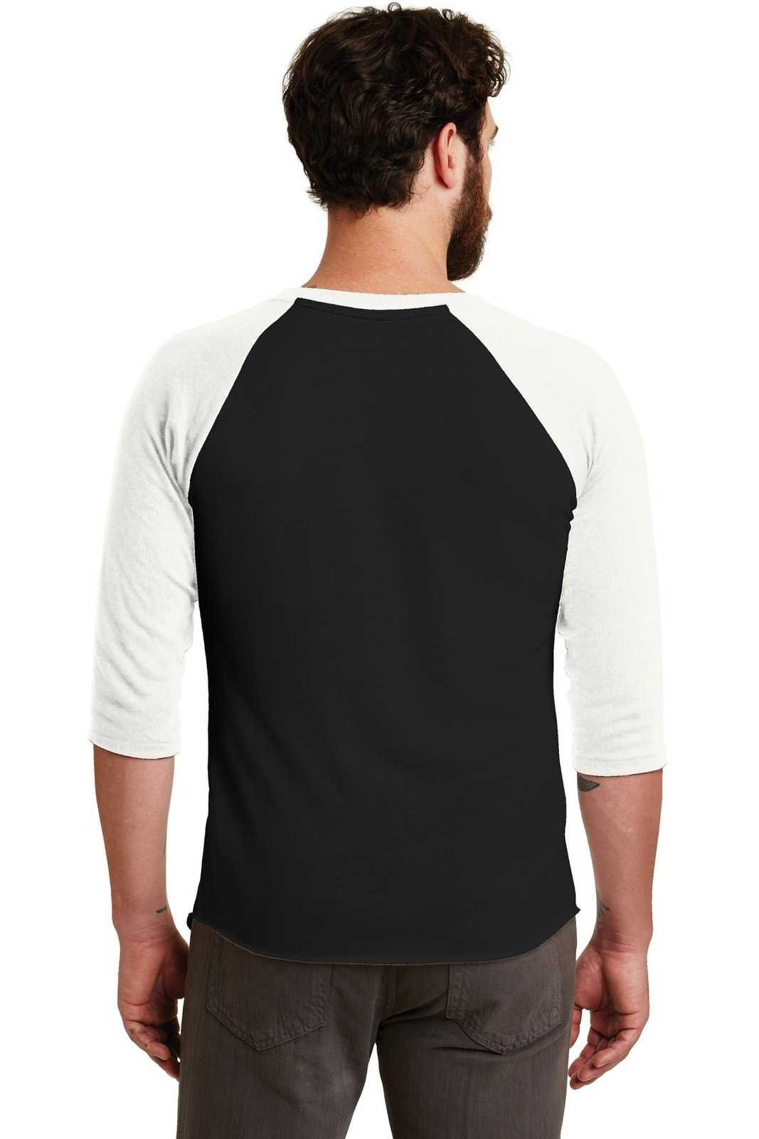 Alternative AA2089 Eco-Jersey Baseball T-Shirt - Eco True Black Eco Ivory - HIT a Double - 2