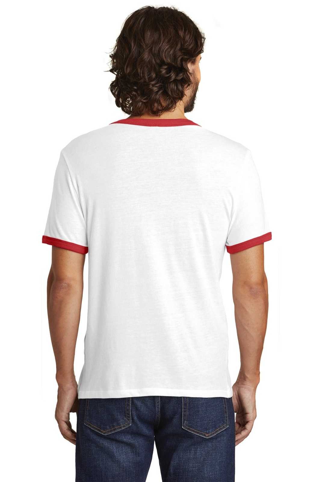 Alternative AA5103 The Keeper Vintage 50/50 Ringer Tee - White Red - HIT a Double - 2