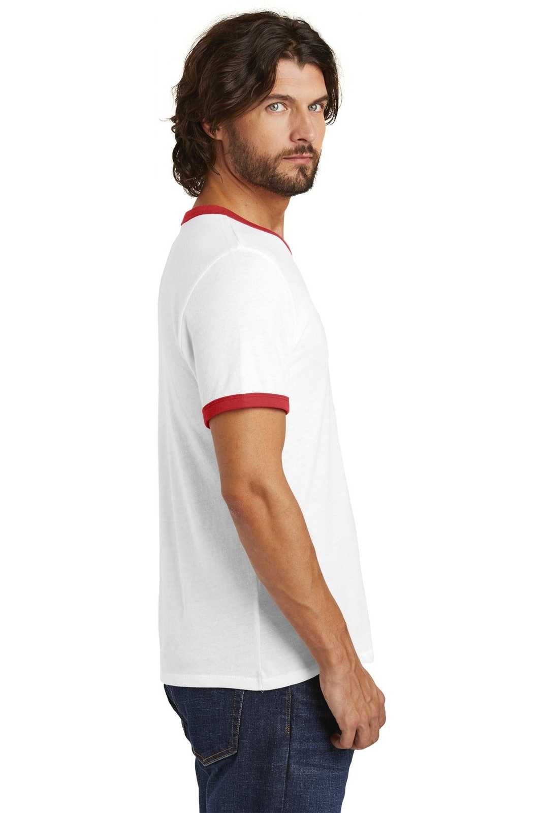 Alternative AA5103 The Keeper Vintage 50/50 Ringer Tee - White Red - HIT a Double - 3
