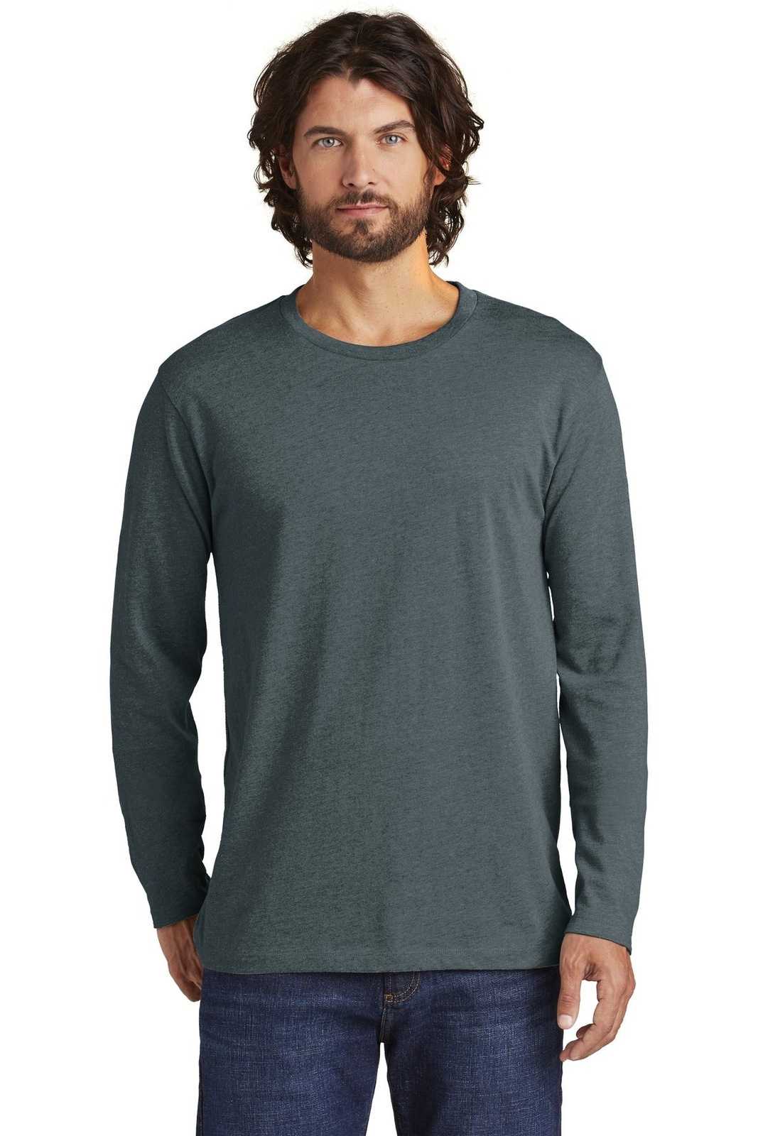 Alternative AA6041 Rebel Blended Jersey Long Sleeve Tee - Heather Deep Charcoal - HIT a Double - 1