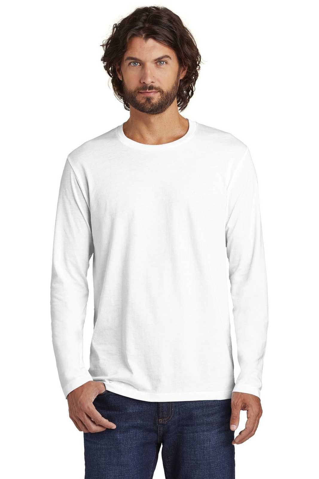 Alternative AA6041 Rebel Blended Jersey Long Sleeve Tee - White - HIT a Double - 1